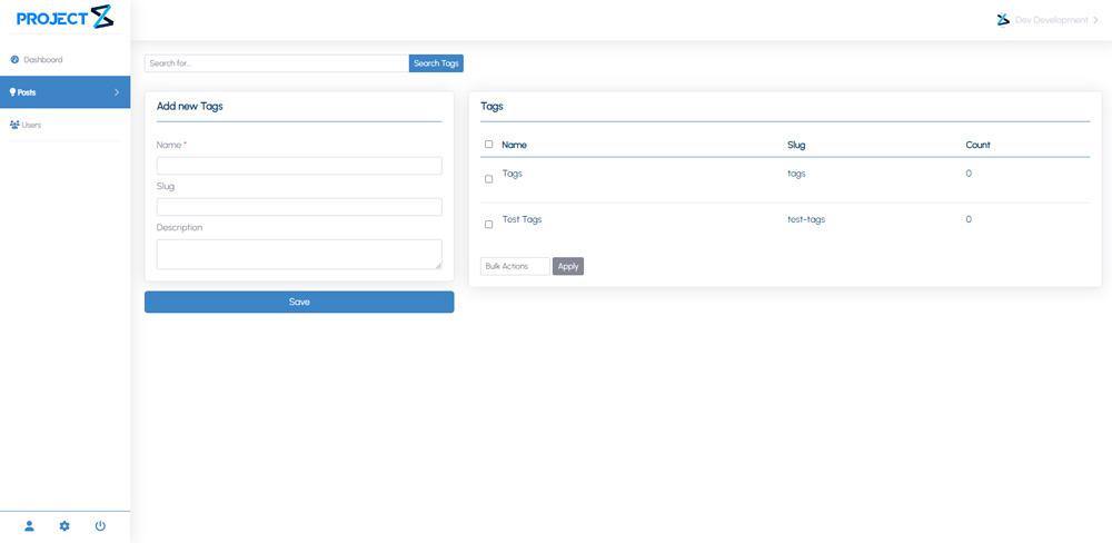 PZ Frontend Manager 18 Post Tags-Project Zealous