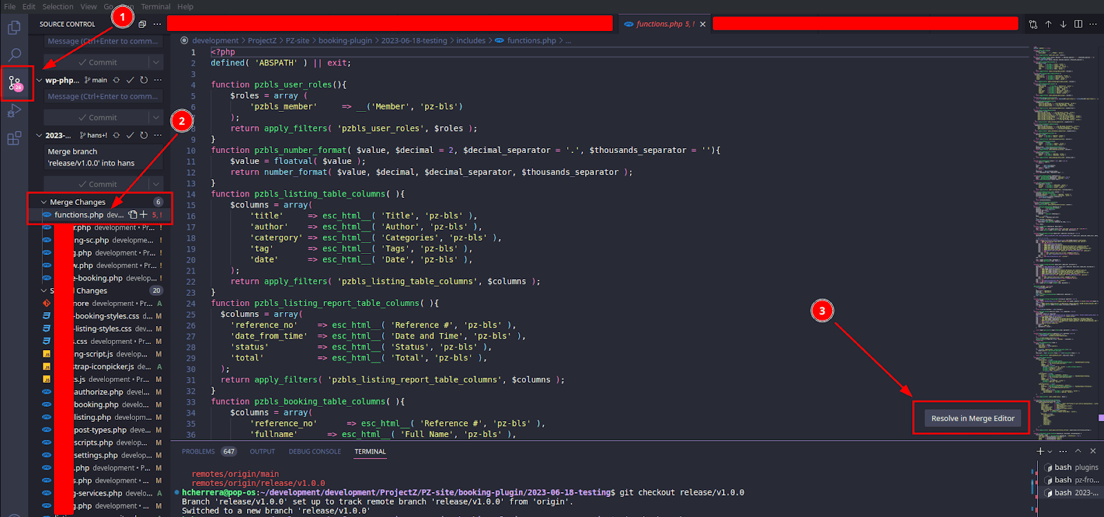 How to pull changes from another branch in the remote git repository to your own branch in your local machine 1 Git Merge Test-Project Zealous