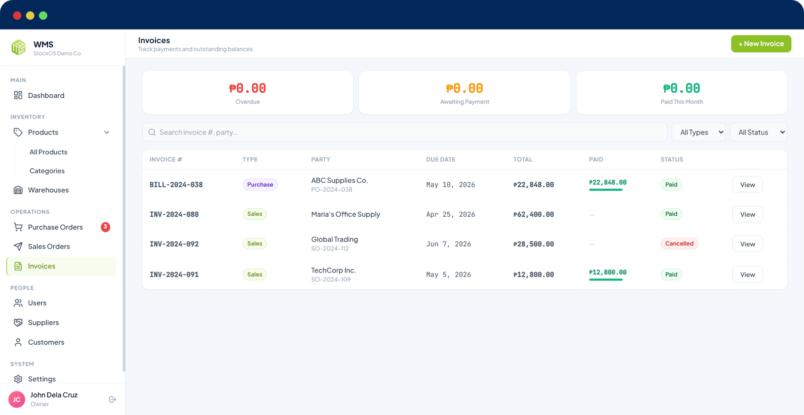WMS Screenshot