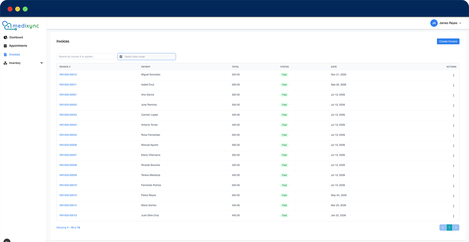 medixync invoices